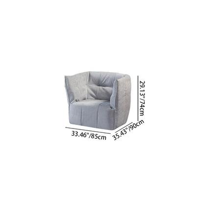 Contemporary Scandinavian U-Shape Fabric Lounge Chair Sofa - Small Space Sponge Comfy Accent Chair For Living Room
