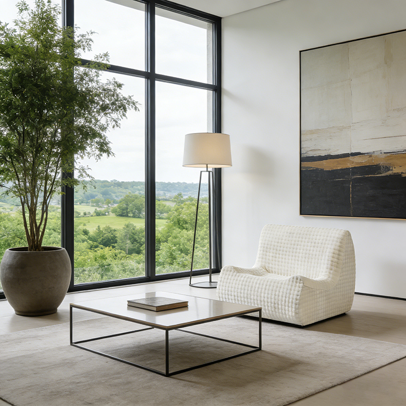 Modern Minimalist Fabric Sponge Accent Compressed Sofa - Space-Saving Lounge Chair For Living Room