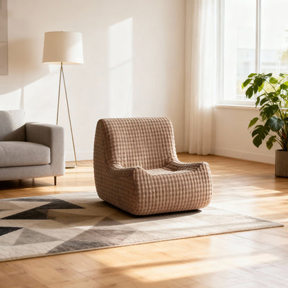 Modern Minimalist Fabric Sponge Accent Compressed Sofa - Space-Saving Lounge Chair For Living Room