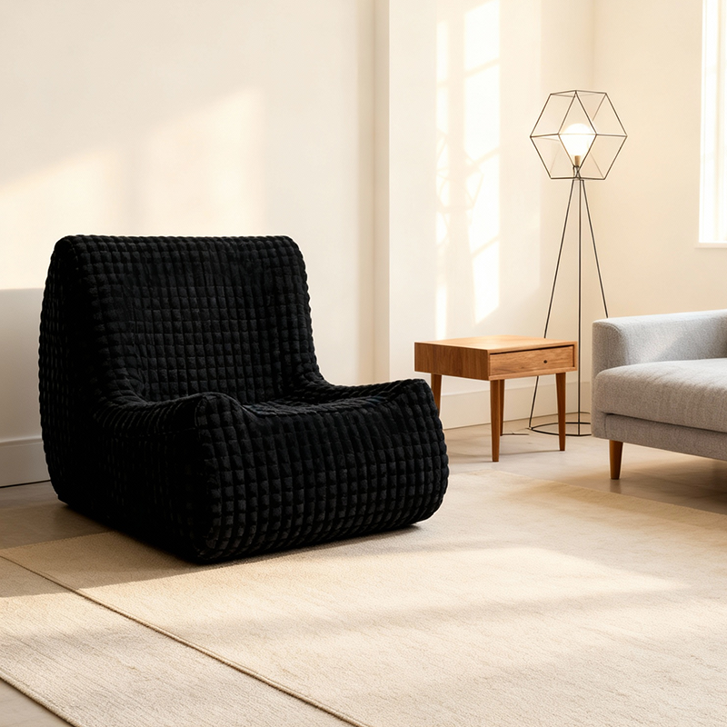 Modern Minimalist Fabric Sponge Accent Compressed Sofa - Space-Saving Lounge Chair For Living Room