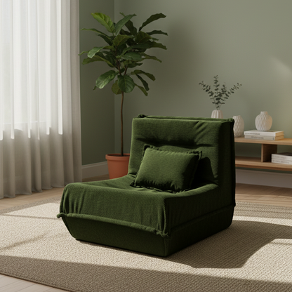 Contemporary Nordic Corduroy Compressed Single Sofa - No-Installation High-Density Sponge Accent Chair For Living Room