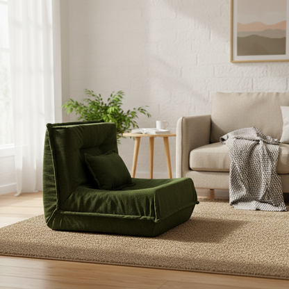 Contemporary Nordic Corduroy Compressed Single Sofa - No-Installation High-Density Sponge Accent Chair For Living Room
