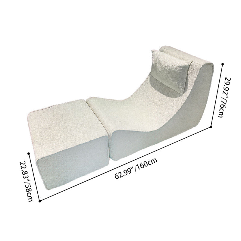Modern Minimalist Compressed Sherpa Sofa - Wave-Shaped S-Curve Lounge Chair For Living Room