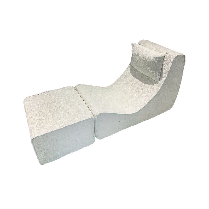 Modern Minimalist Compressed Sherpa Sofa - Wave-Shaped S-Curve Lounge Chair For Living Room
