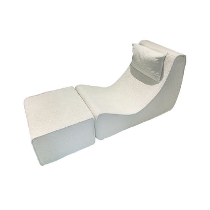 Modern Minimalist Compressed Sherpa Sofa - Wave-Shaped S-Curve Lounge Chair For Living Room