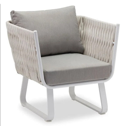 Fresh Vibe Coastal Outdoor Accent Chair - 1-Seater Weather-Resistant Outdoor Chair For Outdoor Patio & Garden