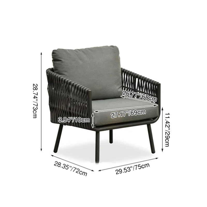 Stain-Resistant Modern Aluminum Outdoor Sofa - 1/3-Seater For Outdoor Patio & Garden