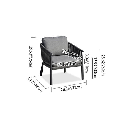 Contemporary Scandinavian Outdoor Garden Rope Sofa - 1/2/3 Seater For Balcony & Outdoor Patio