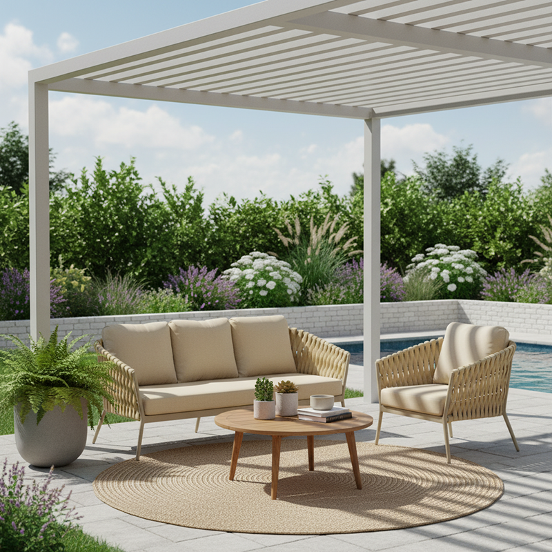 Traditional French Outdoor Rope Woven Sofa - 1/2/3 Seater For Balcony & Outdoor Patio