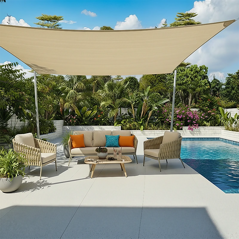 Traditional French Outdoor Rope Woven Sofa - 1/2/3 Seater For Balcony & Outdoor Patio