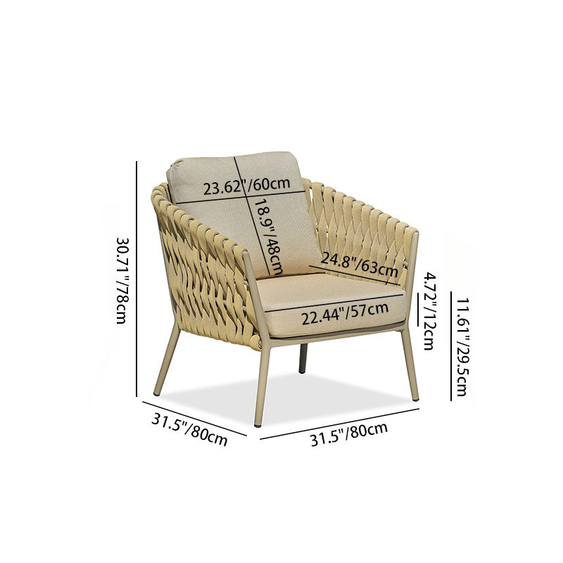 Traditional French Outdoor Rope Woven Sofa - 1/2/3 Seater For Balcony & Outdoor Patio