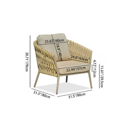 Traditional French Outdoor Rope Woven Sofa - 1/2/3 Seater For Balcony & Outdoor Patio