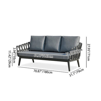 Modern Minimalist Outdoor Garden Rope Sofa - 1/2/3 Seater For Balcony & Outdoor Patio