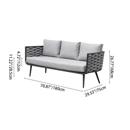Traditional Chinese Outdoor Rope Weave Sofa - 1/2/3 Seater For Balcony & Outdoor Patio