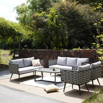 Traditional Chinese Outdoor Rope Weave Sofa - 1/2/3 Seater For Balcony & Outdoor Patio