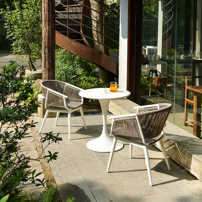 Contemporary PE Rattan Outdoor Leisure Chair - Comfortable Outdoor Dining Chair For Outdoor