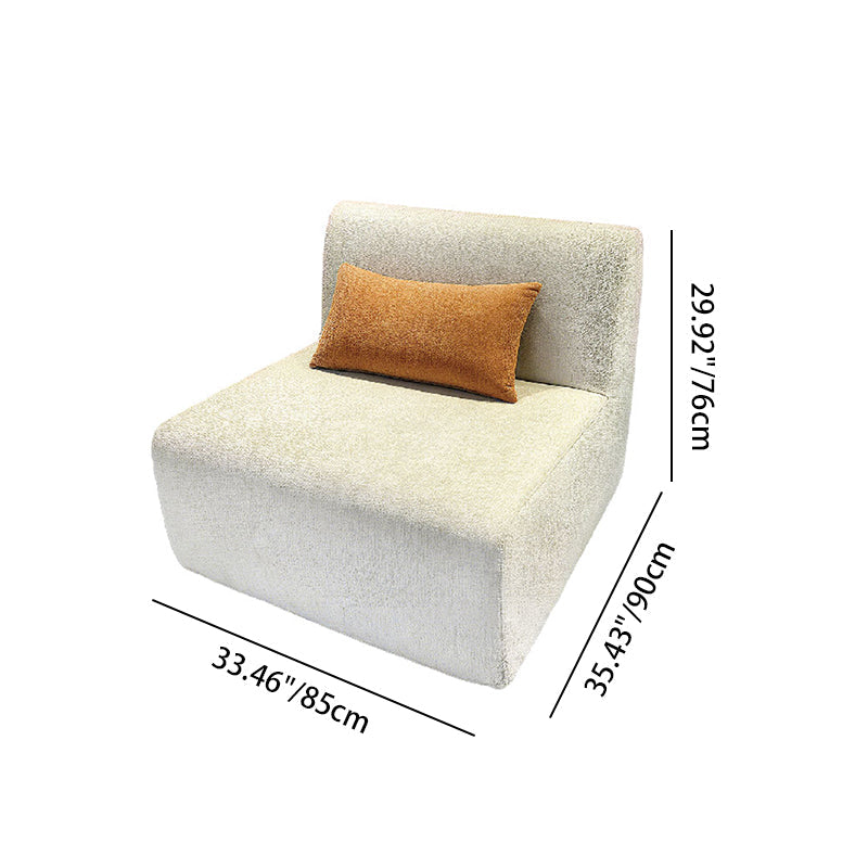 Modern Minimalist Skeletal-Free Single Compression Sofa - Eco-Friendly Formaldehyde-Free Chenille Foam Sofa For Living Room