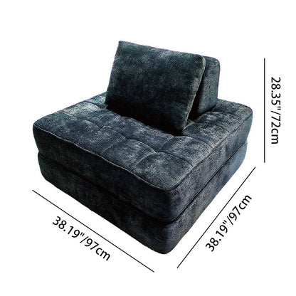 Transformable Shabby Chic Compression Sofa - High-Density High-Resilience Foam Chenille Lounge Chair For Living Room