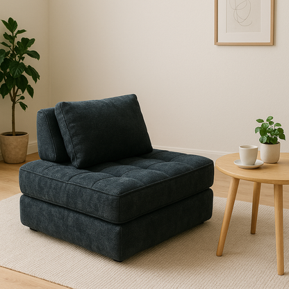Transformable Shabby Chic Compression Sofa - High-Density High-Resilience Foam Chenille Lounge Chair For Living Room