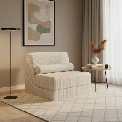Modern Modular Corduroy Compressed Sofa - Vacuum Compressed Convertible Lounge Chair For Living Room