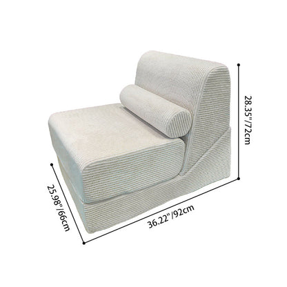 Modern Modular Corduroy Compressed Sofa - Vacuum Compressed Convertible Lounge Chair For Living Room