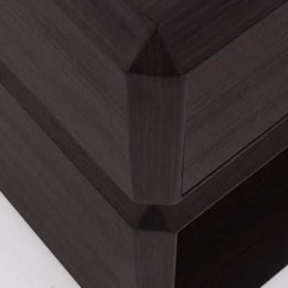 Vintage Rotatable Nightstand - Durable & Sturdy Plywood Side Table For Bedroom