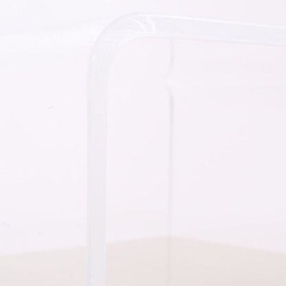 Transparent Acrylic Nightstand - Minimalist Sturdy U-Shaped Support Legs Bedside Table 1-Drawer For Bedroom & Living Room