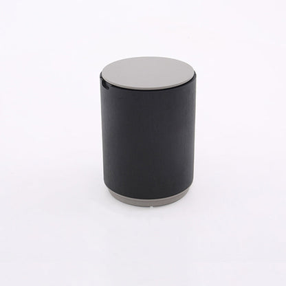 Modern Minimalist Smoked Wood Nightstand - High-Quality Round Design Bedside Table 2-Cabinet For Bedroom & Living Room