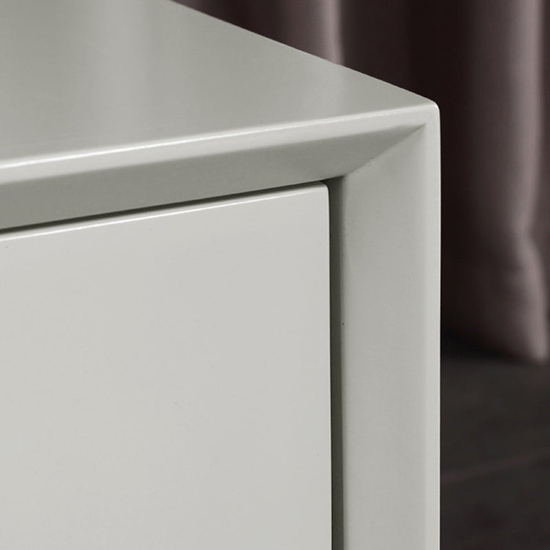 Industrial Style Nightstand - Heavy-Duty Carbon Steel Bedside Table 2-Drawer For Bedroom & Living Room