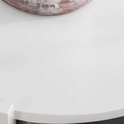 Scandinavian Style Round Nightstand - Space-Maximizing Storage Magic Bedside Table 1-Drawer For Bedroom