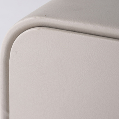 Sleek Storage & Refined Aesthetics Nightstand - Modern Minimalist Rectangular Soft PVC Leather Surface Bedside Table 2-Drawer For Bedroom
