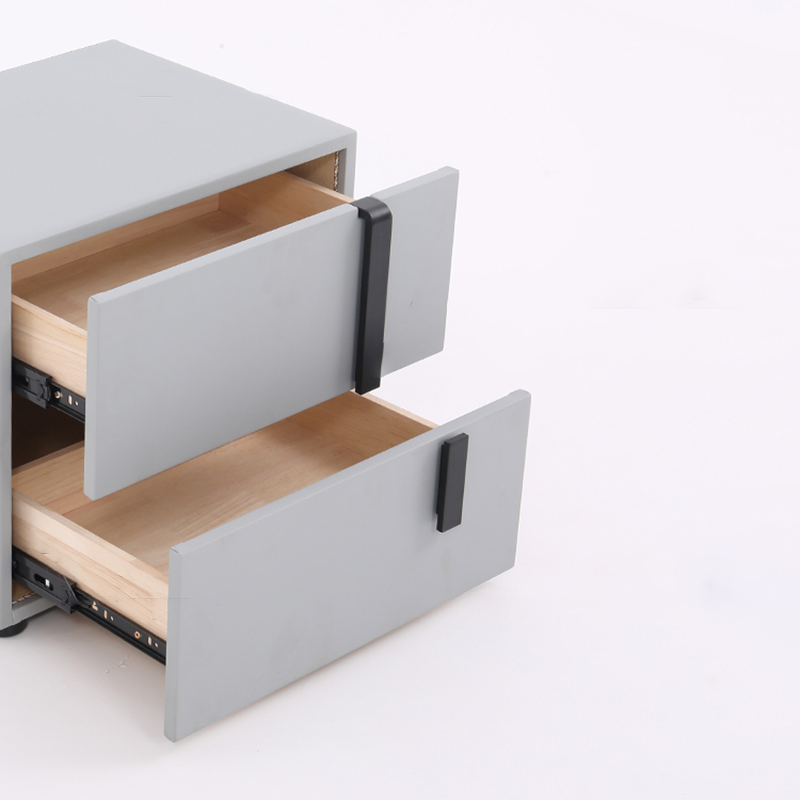 Contemporary Nordic Nightstand - Soft-Touch Storage & Natural Eco-Friendly Charm Bedside Table 2-Drawer For Bedroom & Living Room