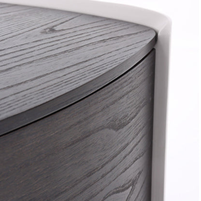 Vintage-Inspired Smart Nightstand - Wireless Fast Charging & Easy Functionality Bedside Table 2-Drawer For Bedroom