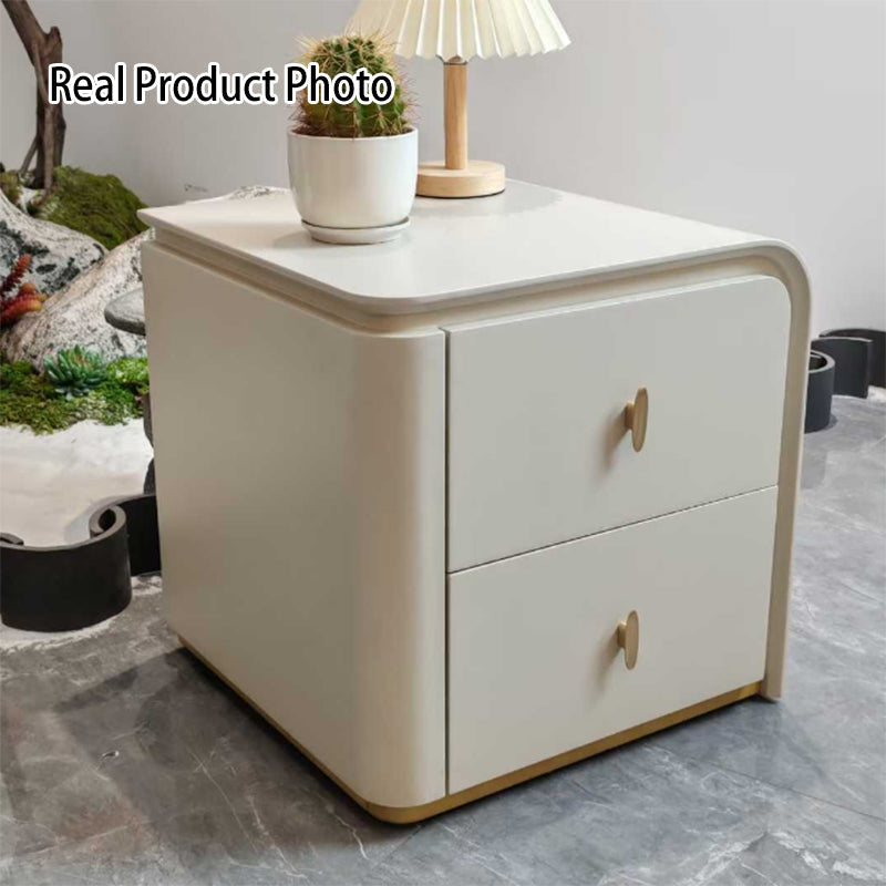 Scandinavian-Style Delicate Touch Bedroom Nightstand - Durable & Multi-Functional Storage Bedside Table 2-Drawer For Bedroom