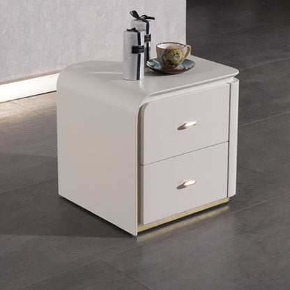 Scandinavian-Style Delicate Touch Bedroom Nightstand - Durable & Multi-Functional Storage Bedside Table 2-Drawer For Bedroom