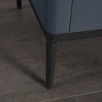 Space-Saving Minimalist Nightstand - Long-Lasting Baking Paint Color Bedside Table 2-Drawer For Bedroom