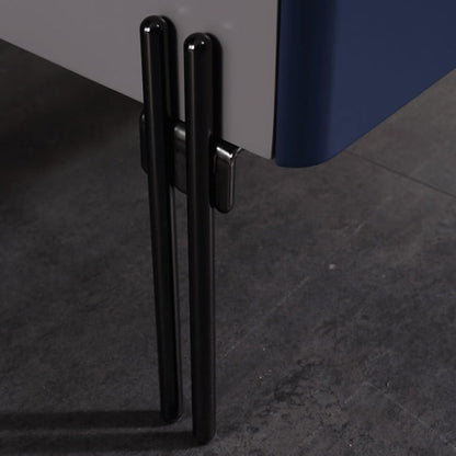 Distinctive Industrial Design Nightstand - E1 Eco-Friendly Material Meets Tempered Glass Bedside Table 2-Drawer For Bedroom