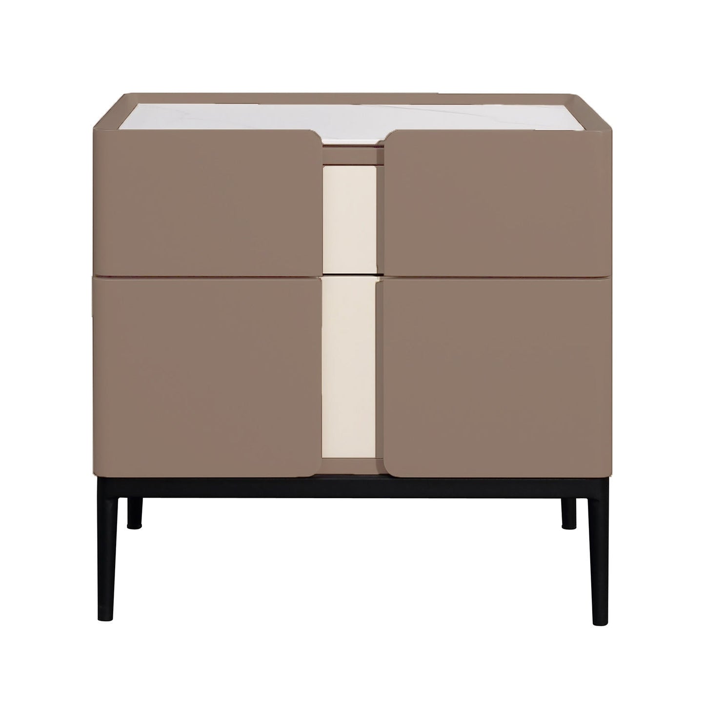 Premium Material Combination Bedside Table - Clever Dual-Drawer Storage Nightstand 2-Drawer For Elegant Bedroom