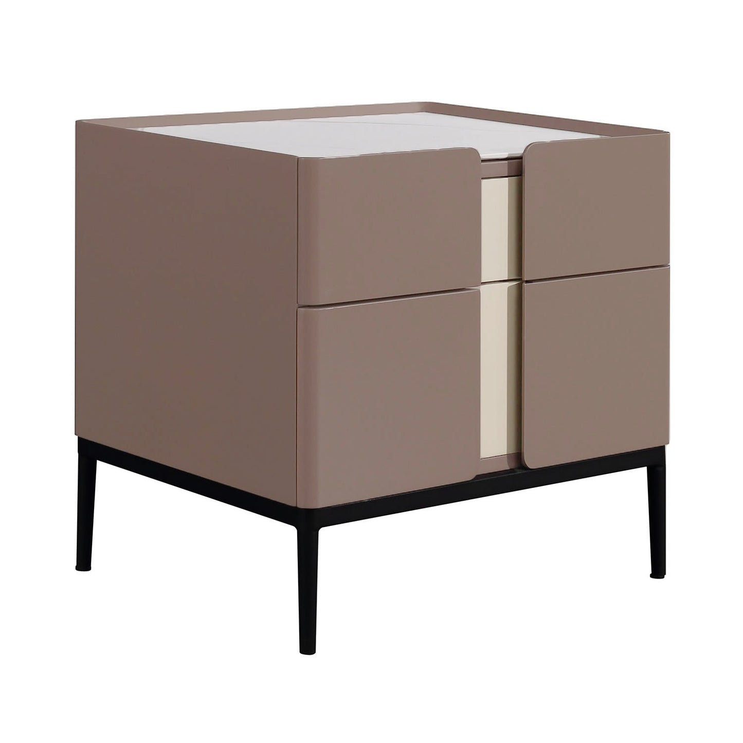Premium Material Combination Bedside Table - Clever Dual-Drawer Storage Nightstand 2-Drawer For Elegant Bedroom