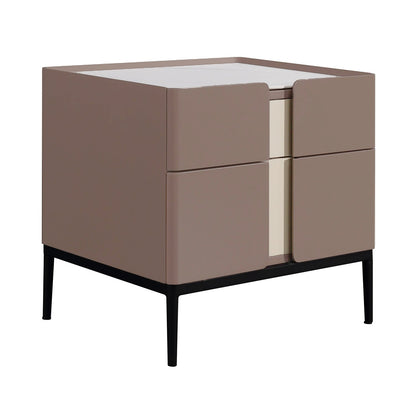 Premium Material Combination Bedside Table - Clever Dual-Drawer Storage Nightstand 2-Drawer For Elegant Bedroom