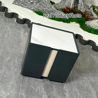 Personalized & Flexible Luxury Bedside Table - Detachable Legs & Symmetrical Block Design Nightstand 2-Drawer For Bedroom