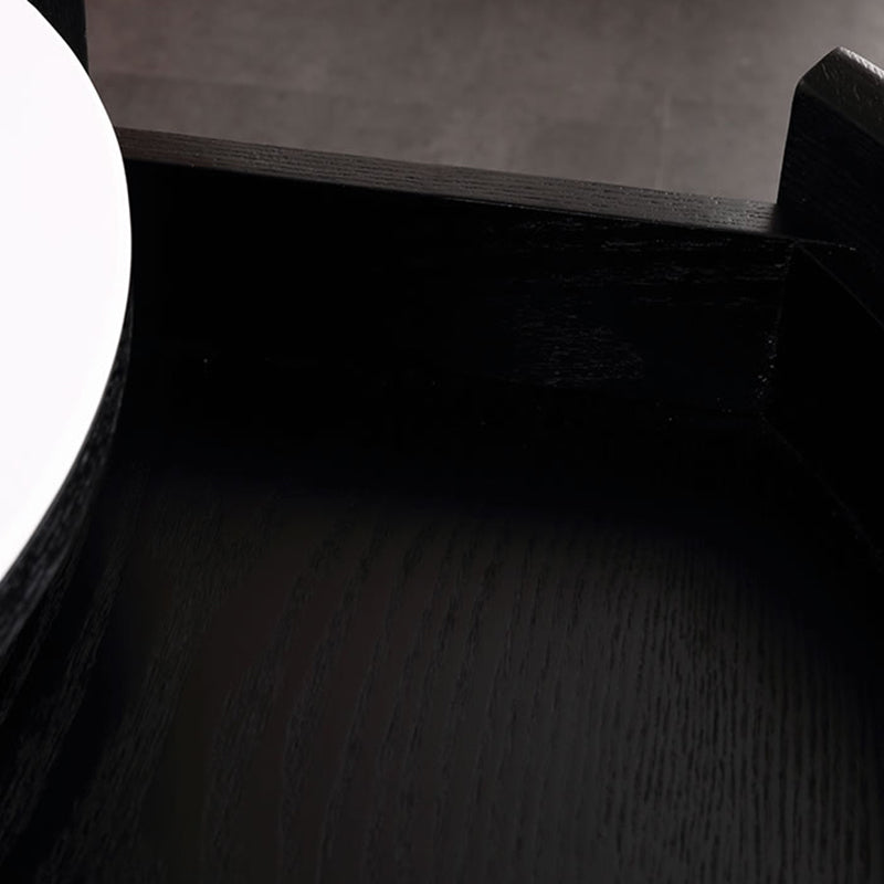 Round Industrial Nightstand - High-Recognition Shape & Unique Material-Mix Bedside Table 1-Drawer For Bedroom & Living Room