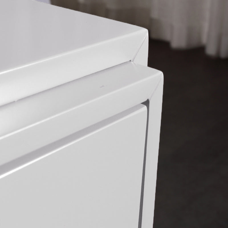 Eco-Friendly Scandinavian Bedside Table - Pure Minimalist Lines & Baking Paint Craft Nightstand 2-Drawer For Bedroom