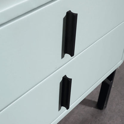 Faux Leather Upholstered Nordic Bedside Table - Premium Touch & Easy Maintenance Nightstand 2-Drawer For Bedroom
