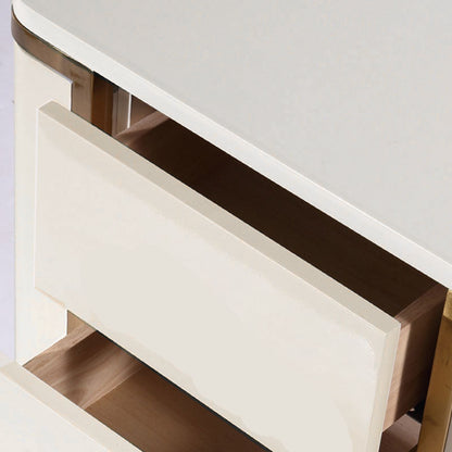 Stylish Minimalist Bedside Table - E1 Eco-Friendly Material Nightstand 3-Drawer For Bedroom & Living Room