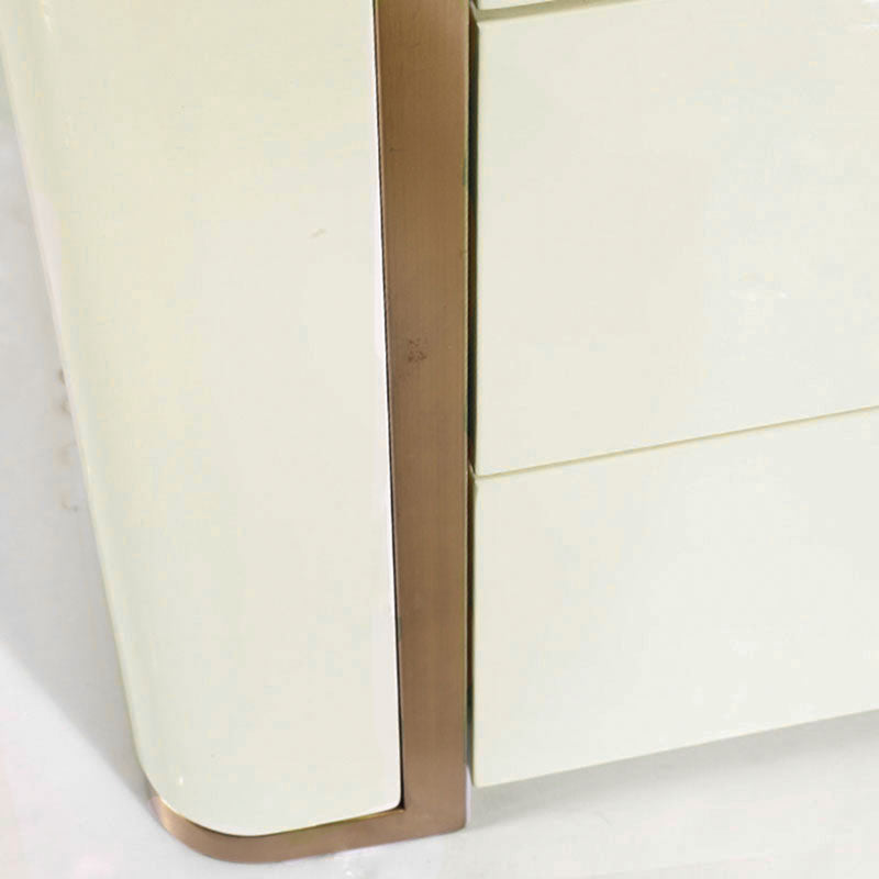 Stylish Minimalist Bedside Table - E1 Eco-Friendly Material Nightstand 3-Drawer For Bedroom & Living Room