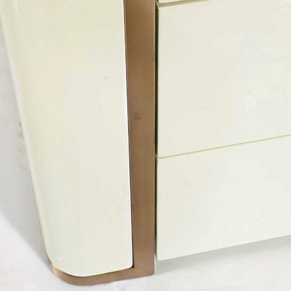 Stylish Minimalist Bedside Table - E1 Eco-Friendly Material Nightstand 3-Drawer For Bedroom & Living Room
