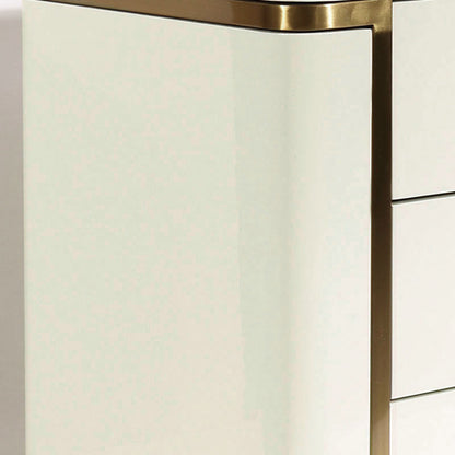 Stylish Minimalist Bedside Table - E1 Eco-Friendly Material Nightstand 3-Drawer For Bedroom & Living Room