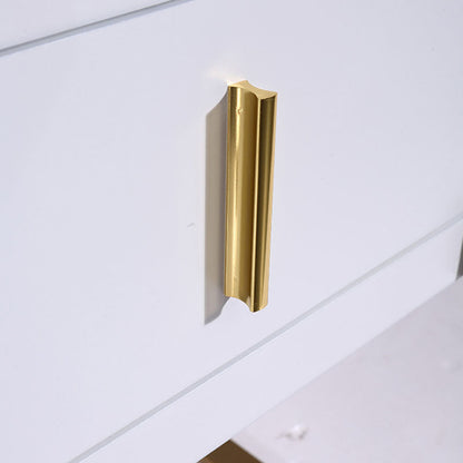 Industrial Hardcore-Designed Bedside Table - High-Gloss Baked Paint Craft Nightstand 1-Drawer For Bedroom
