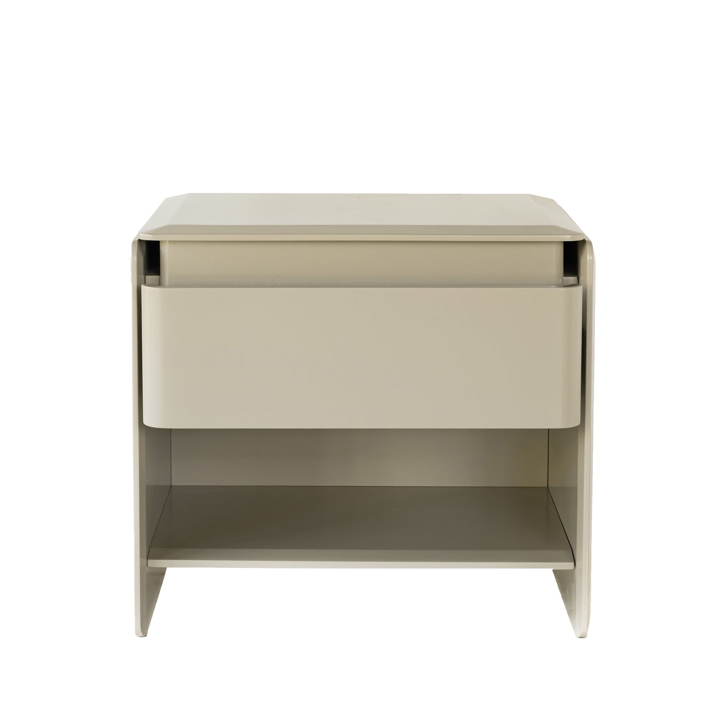 Modern Minimalist Nightstand - Wireless Charging & Easy-Clean Baking Paint Bedside Table -Drawer For Bedroom